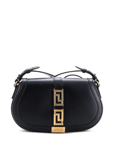 Versace Pre-Owned Greca Goddess Leather Medium shoulder bag Black VI7U0PVC4DVUIL93