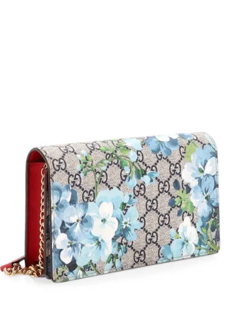 Gucci Pre-Owned Chain Wallet Blooms Print GG Coated Canvas crossbody bag Multicolour JUWOQNZ9L8C9UXGD