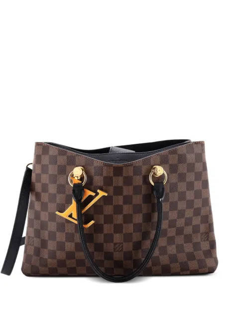 Louis Vuitton Pre-Owned LV Riverside Handbag Damier with Leather tote bag Black IE9SXMZ36J0Y2GU5