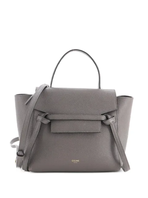 Celine Pre-Owned Belt Bag Textured Leather Nano shoulder bag Grey S13RRJXF5EHT5P40