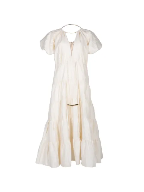 Alexis Lustre tiered midi dress White A12604341091
