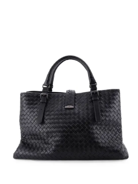 Bottega Veneta Pre-Owned Roma Bag Intrecciato Nappa Medium tote bag Black QZI07CGE807ZDDDL