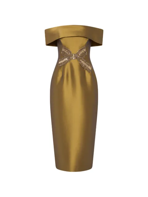Rebecca Vallance Venus midi dress Gold 26031737