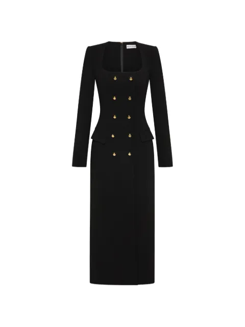 Rebecca Vallance Odilia long-sleeve midi dress Black 26031748