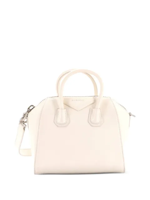 Givenchy Pre-Owned Antigona Bag Glazed Leather Mini satchel White QLDF73JYVZM0BKPH