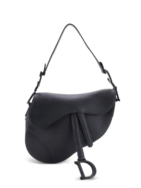 Christian Dior Pre-Owned Ultra Matte Saddle Handbag Leather Medium shoulder bag Black PZA60E77F0BAJXYP