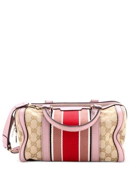 Gucci Pre-Owned Vintage Web Boston Bag GG Canvas Small satchel Brown 88KIQ8VIFWSL0XD5