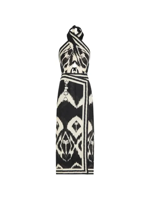 Johanna Ortiz Buen Viento halterneck maxi dress Black PT03952