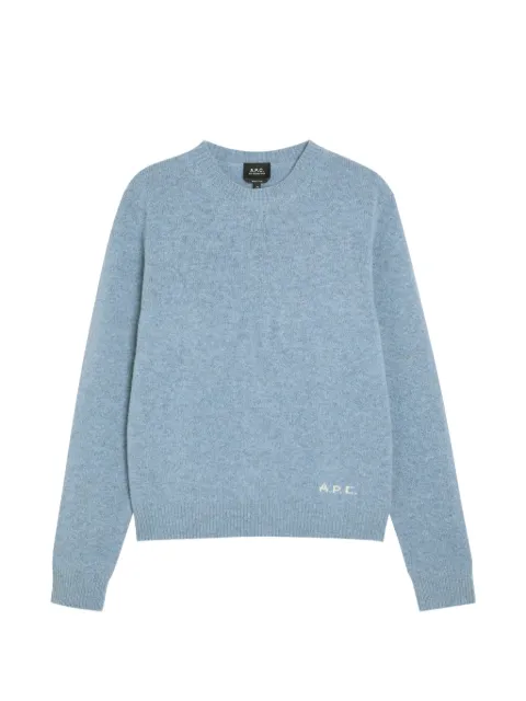 A.P.C. loose grey-blue wool sweater Blue WOASWH23491