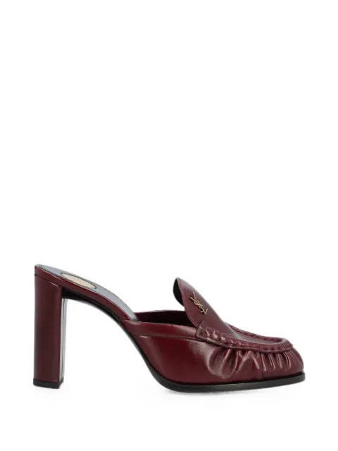 Saint Laurent Le Loafer mules in smooth leather Red 869713AAFGB