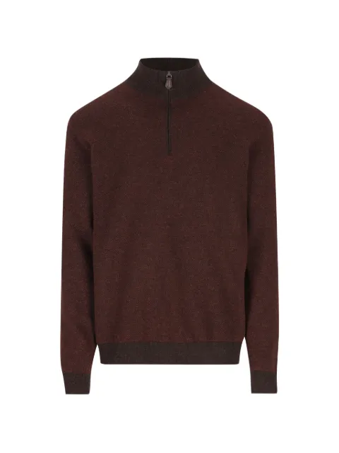 Loro Piana Roadster quarter-zip cashmere sweater Red FAP5949