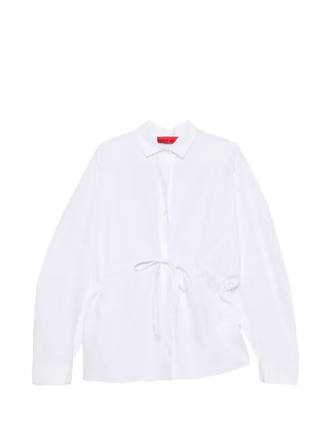 THELATEST E-Dalida drawstring-waist oversized shirt White TLWE4021T0207ABTP