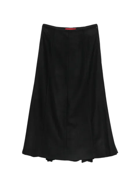 THELATEST panelled flared midi skirt Black TLW09009W0234ABTP