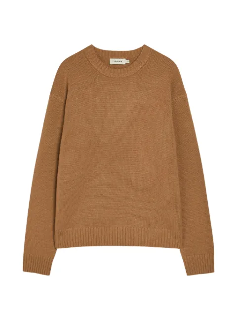 FRAME crew-neck ribbed-trim sweater Neutrals LMSW0156