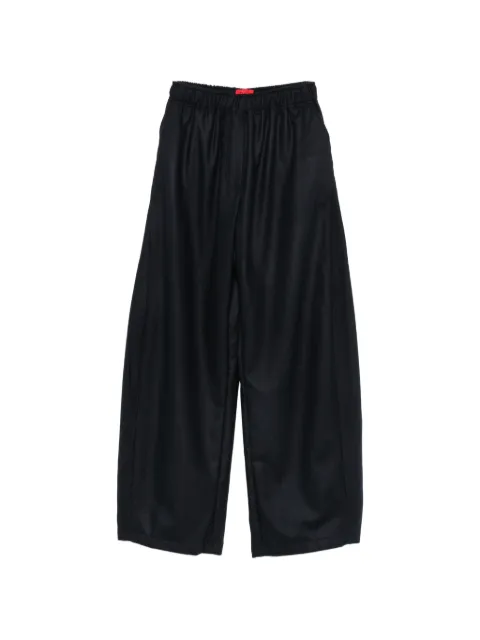THELATEST elasticated-waistband wide-leg trousers Blue TLWE3119W0234ABTP