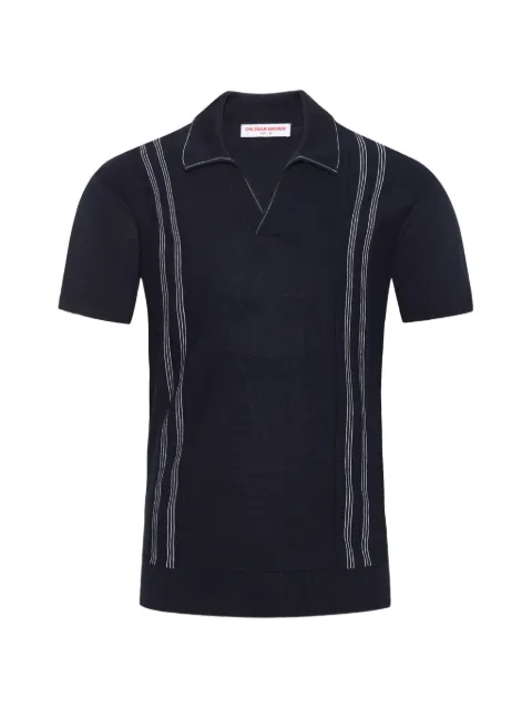 Orlebar Brown Horton chevron-stripe T-shirt Blue 282636