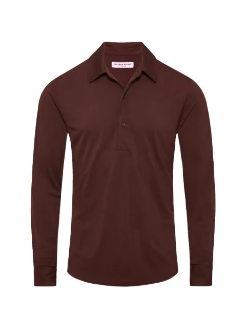 Orlebar Brown Sebastian long-sleeve polo shirt Brown 282659