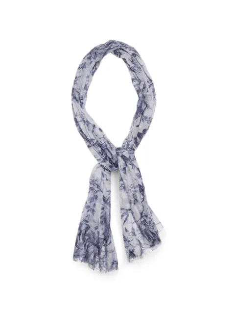 Orlebar Brown Zephra floral-print scarf Blue 282620