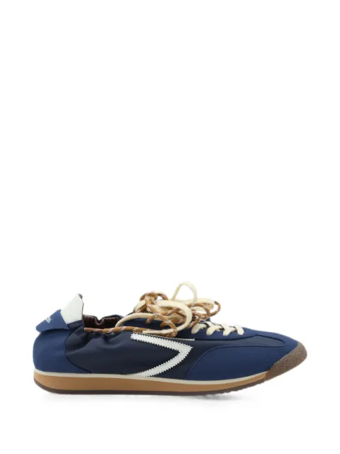 Puraai panelled calf leather sneakers Blue PU602P052