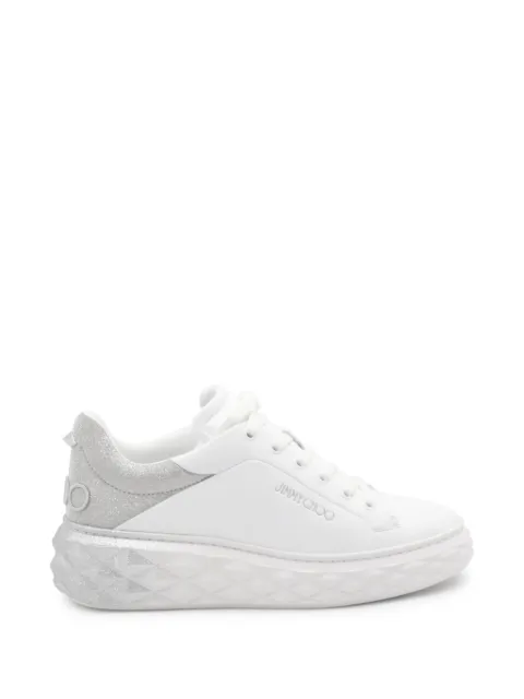 Jimmy Choo Diamond Maxi glitter-detail sneakers White DIAMONDMAXIFIIIVR