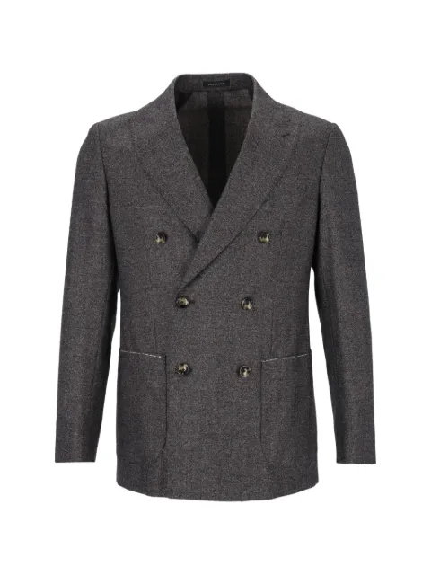 Al Duca D’Aosta 1902 double-breasted herringbone wool suit Grey EF781