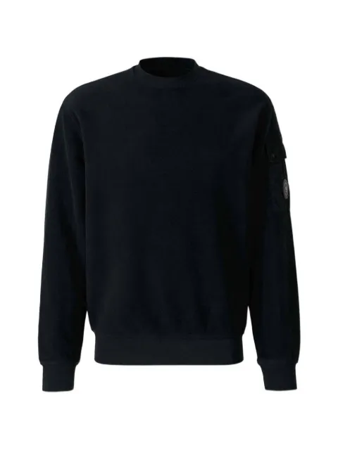 C.P. Company Lens-detail sleeve-pocket crew-neck sweatshirt Black 21CMSS192A006614G