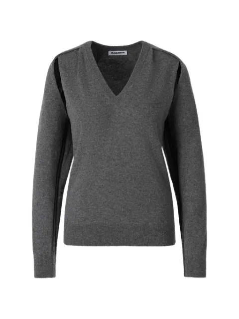 Jil Sander V-neck cut-out sweater Grey J03GP0208J13291J13291