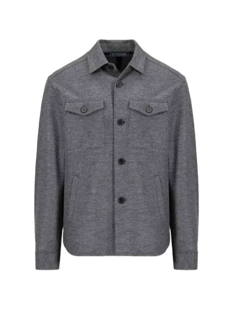 Harris Wharf London button-up shirt jacket Grey CH9320MVA