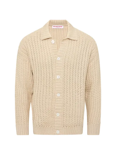 Orlebar Brown Thomas chunky-knit button-up cardigan Neutrals 282696