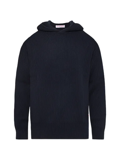 Orlebar Brown Kirk chunky rib-knit hoodie Blue 282624