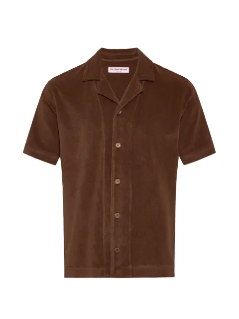 Orlebar Brown Hawkin towelling shirt Brown 282641