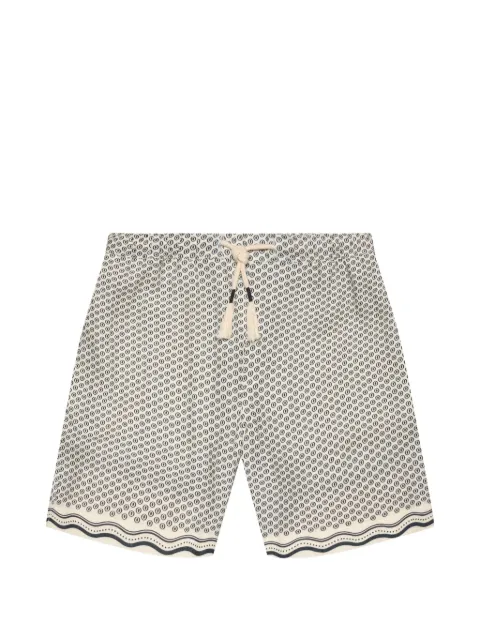 Orlebar Brown Sonoran geometric-print linen deck shorts White 282743