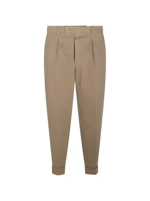 Incotex pleated-detail turn-up trousers Neutrals ZX541W40947030
