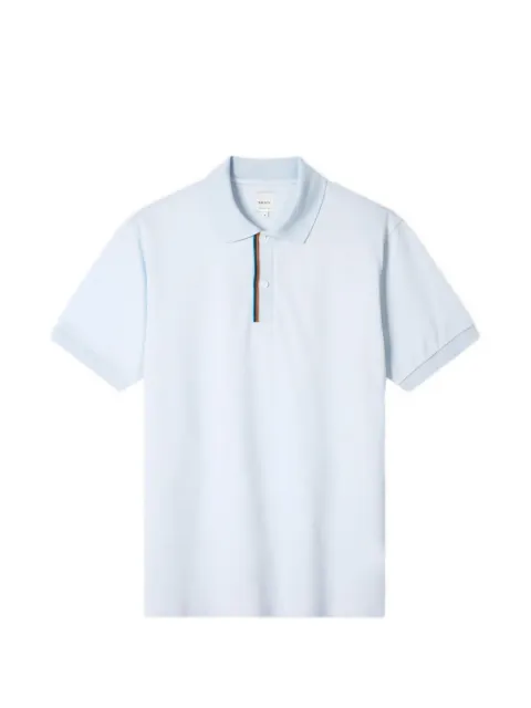 Paul Smith sky blue Signature-Stripe-trim polo shirt Blue M1R958PPL00089