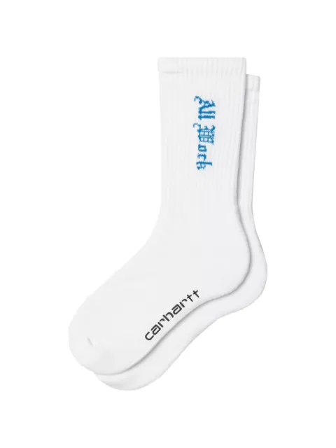 Carhartt WIP logo-embroidered ribbed socks White I035605