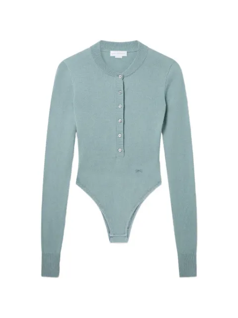 Stella McCartney crew-neck ribbed long-sleeve bodysuit Blue 6K10873S2610
