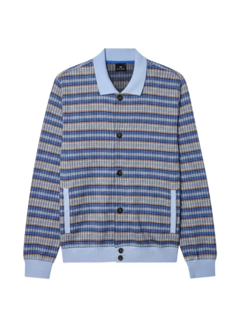 PS Paul Smith striped button-up cardigan Blue M2R218ZW22718