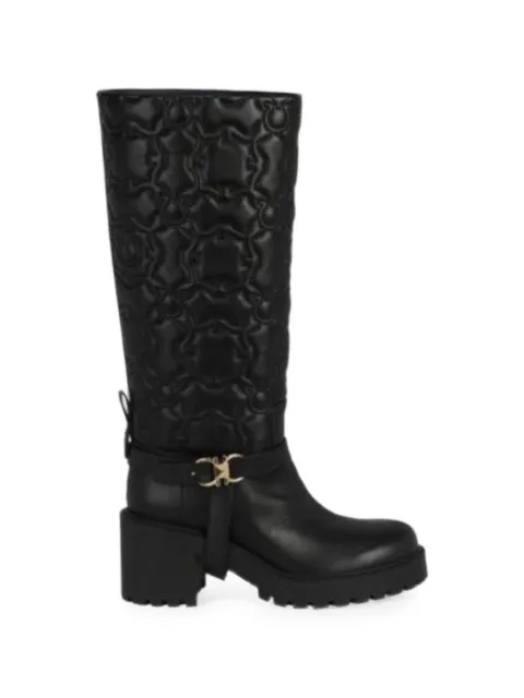 Ferragamo Shiran quilted leather boots Black 742936