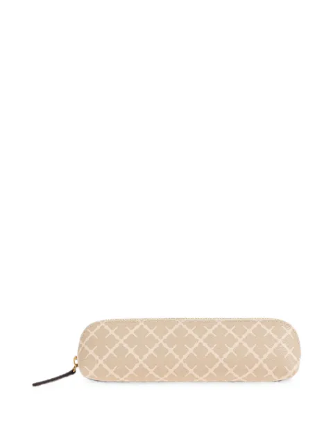 By Malene Birger Ivy Pen monogram-print pencil case Neutrals 1038550