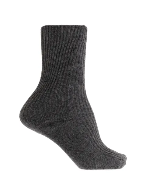 Lisa Yang ribbed-knit cashmere socks Grey 40251000