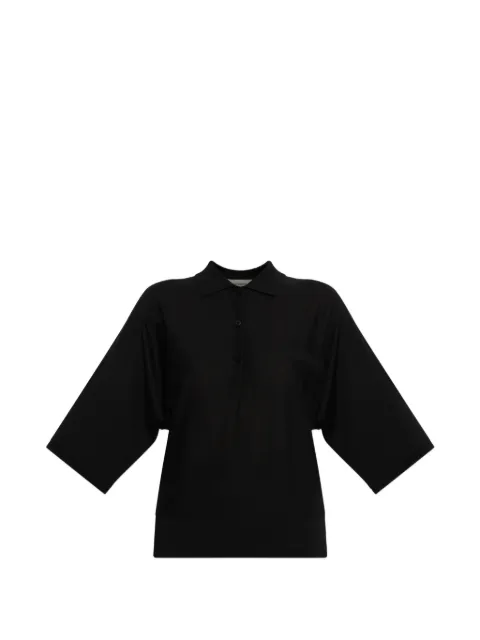 Lisa Yang Norie three-quarter polo shirt Black 20264490