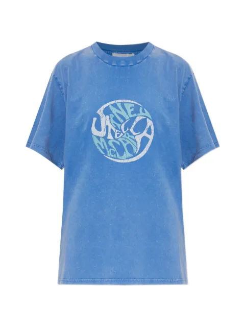 Stella McCartney logo-print T-shirt Blue 6J01583SQA77