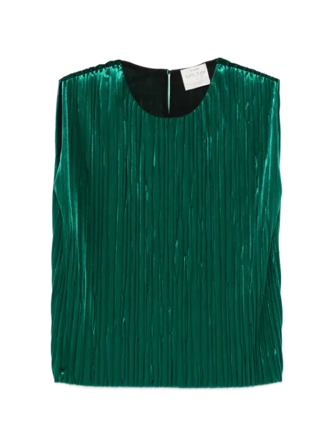 Forte Forte plissé-effect sleeveless blouse Green 15052MYTOP