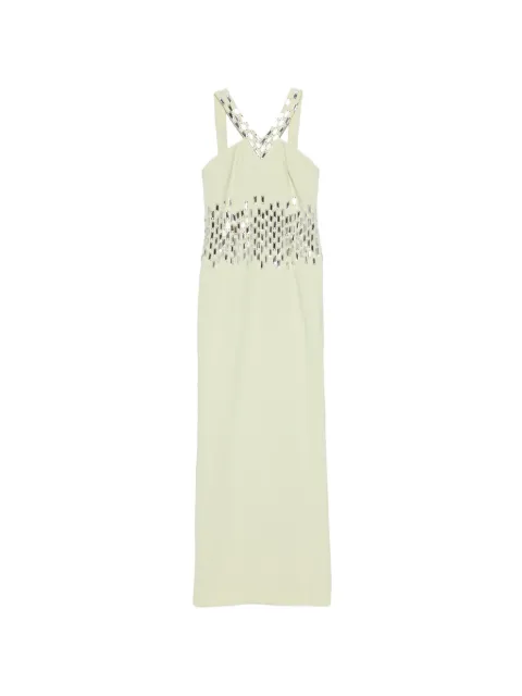 JEAN-LOUIS SABAJI baguette-embroidered maxi dress Neutrals 6001732