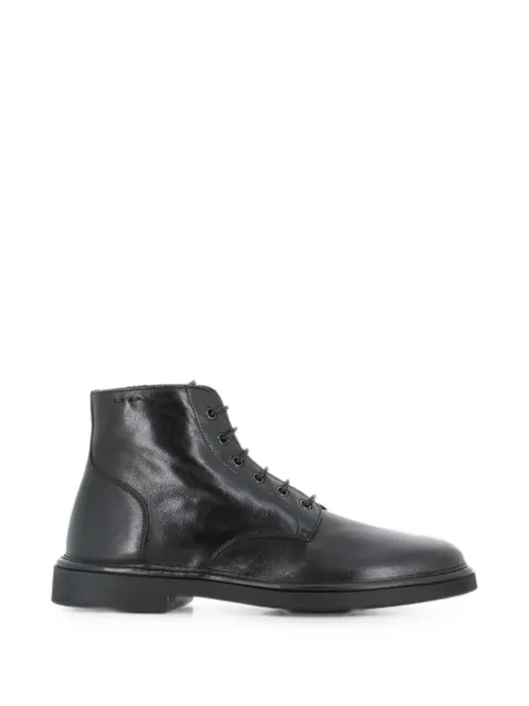 Alexander Hotto Amphibian lace-up leather ankle boots Black 70058NERO