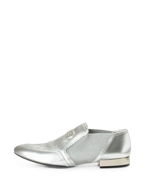 Ferragamo Jayda S Gancini-embossed loafers Silver 748931