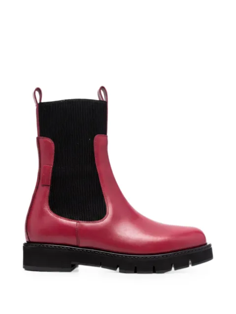 Ferragamo ribbed Chelsea boots Red 756167