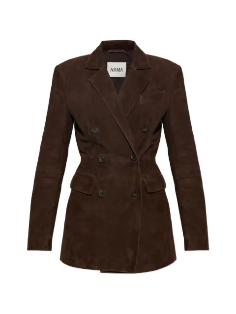 Arma Safia double-breasted jacket Brown 005L26602702