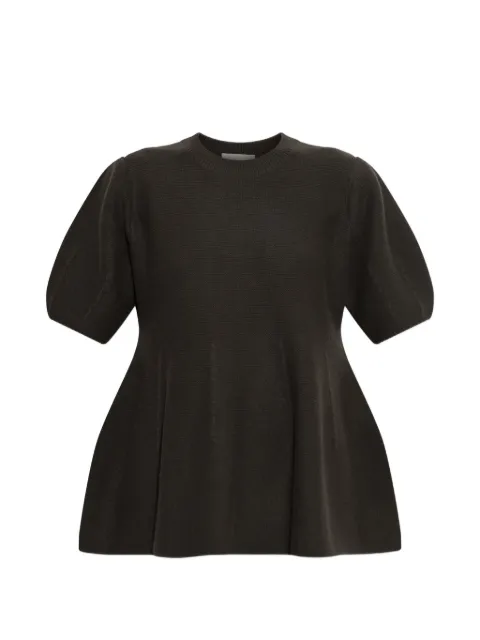 Lisa Yang Mella peplum sweater Green 20264100