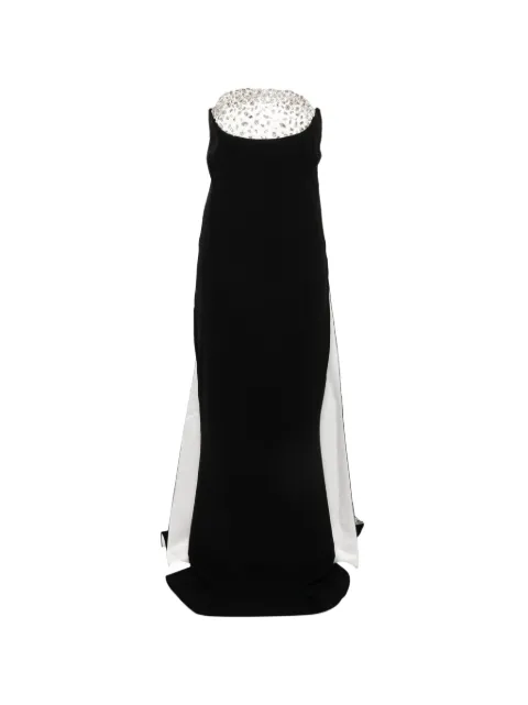JEAN-LOUIS SABAJI crystal-embellished strapless maxi dress Black 6001718